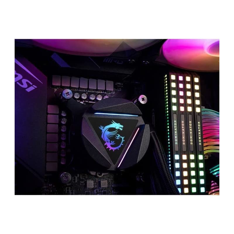 MSI MAG CORELIQUID 240R Refrigeración Líquida CPU AIO - Blockhead ARGB Giratorio, Bomba de Radiador Integrada, Flujo Dividido, Tubería a Prueba de Evaporación - Admite AMD e Intel