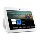 Echo Show 8 (Última generación) | Pantalla táctil inteligente de alta definición con audio espacial, controlador de Hogar digital y Alexa | Blanco