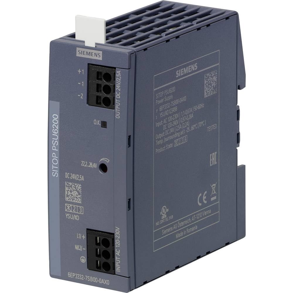 Siemens Fuente de alimentación/Fuente de alimentación 6EP3332-7SB00-0AX0 24V 2.5A 60W 1 x