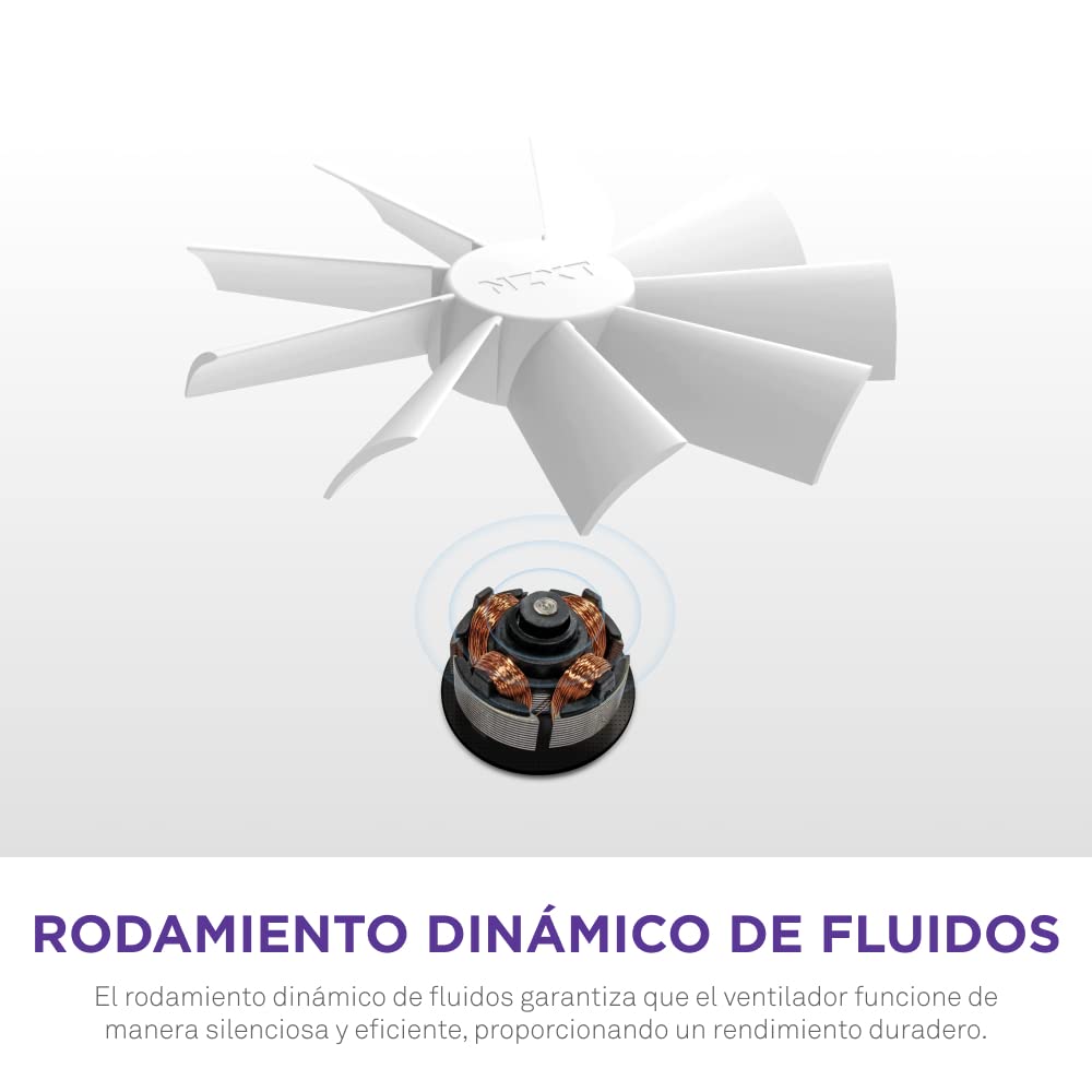 NZXT F140 Duo Twin Pack - Ventiladores RGB de doble cara de 140 mm con controlador RGB - 20 LEDs direccionables individualmente - Flujo de aire equilibrado y presión estática - Blanco