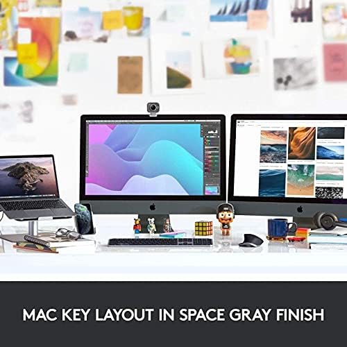 Logitech MX Keys for Mac - Teclado inalámbrico avanzado, QWERTY Inglés Reino Unido - Gris
