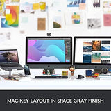 Logitech MX Keys for Mac - Teclado inalámbrico avanzado, QWERTY Inglés Reino Unido - Gris