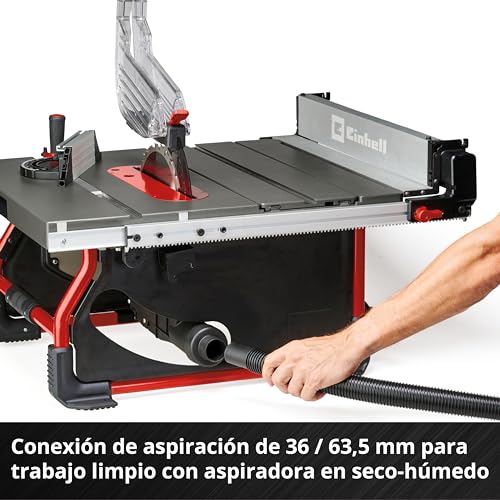 Einhell Professional Sierra circular de mesa con mesa deslizante TP-CC 10 T (2000 W, 85 mm de altura de corte, hoja de sierra Ø 254 mm, tope paralelo de montaje flexible, tope angular)
