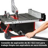 Einhell Professional Sierra circular de mesa con mesa deslizante TP-CC 10 T (2000 W, 85 mm de altura de corte, hoja de sierra Ø 254 mm, tope paralelo de montaje flexible, tope angular)