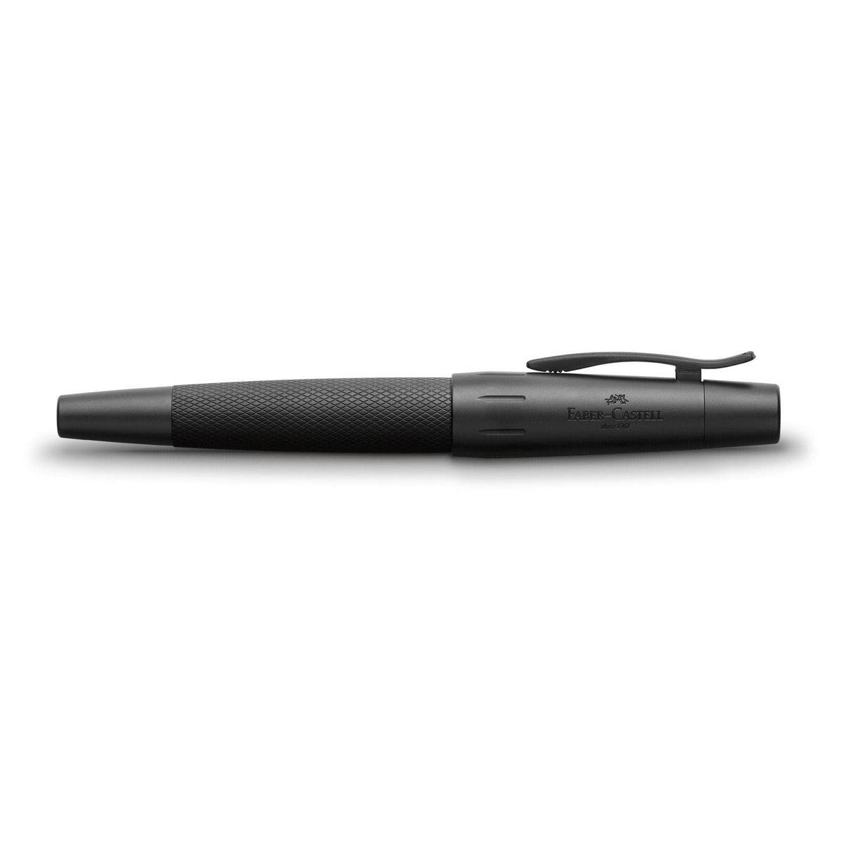 Faber-Castell 148620 - Pluma Estilográfica E-motion de Color Negro con Cuerpo en Aluminio Negro - Trazo M