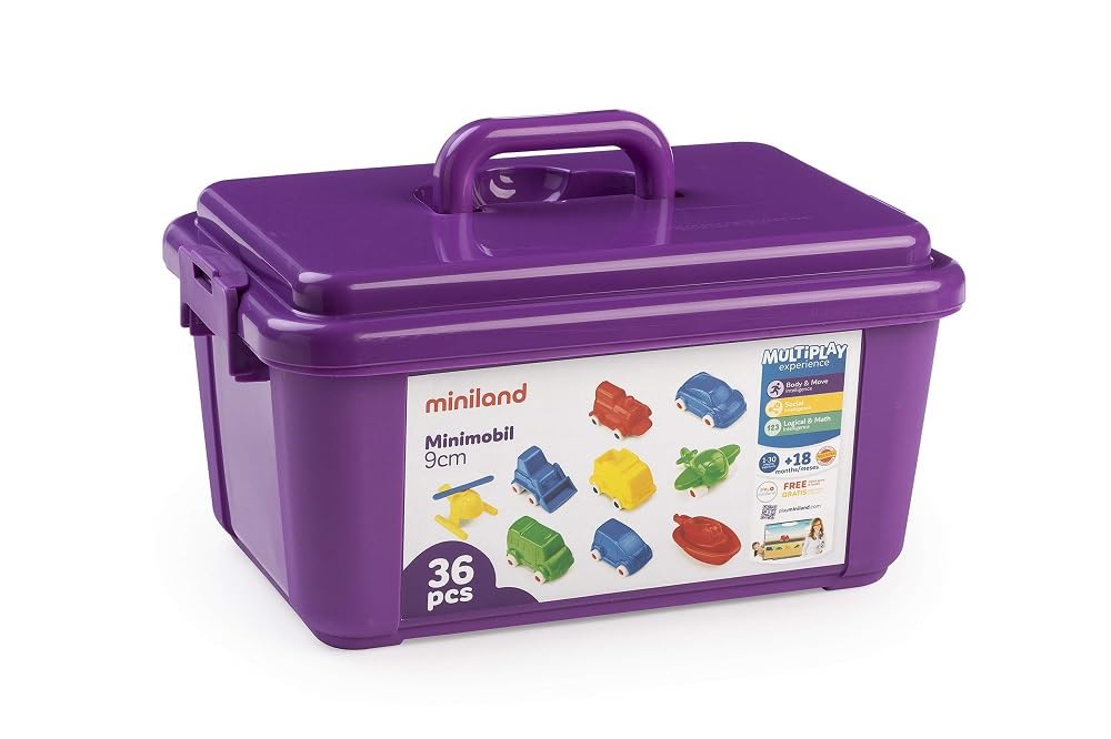 Miniland - Minimobil 9 cm 36 uds