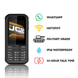 JCB Tradesman 3 4G Teléfono Robusto con WiFi, Resistente al Agua, con Whatsapp, Punto de Acceso, Doble SIM y Bluetooth, Negro