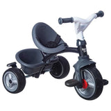 Smoby- Triciclo Baby Driver Confort Plus Gris, Evolutivo, Bastidor Metálico, con Barra de Empuje Parental, A Partir de 10 Meses