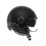 MOMODESIGN - FGTR EVO E2206, Casco Moto Jet con Doble Visera para Hombre y Mujer, para Hombres y Mujeres, Matt Black/Silver, M