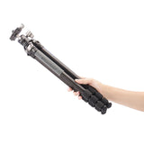 Leofoto - Ranger - Trípode de Carbono para cámaras - Incluye Cabezal esférico - Capacidad de Carga de 6 kg - Pies Extensibles - Altura mínima de 5,7 cm a una Altura máxima de 109 cm - RF-224C+