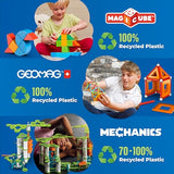 Geomag Magicube Full Color, Bloques de Construcción Magnéticos para Niños a Partir de 1 Año – Juego de 64 Bloques de 4 Colores Hechos de Plástico 100% Reciclado