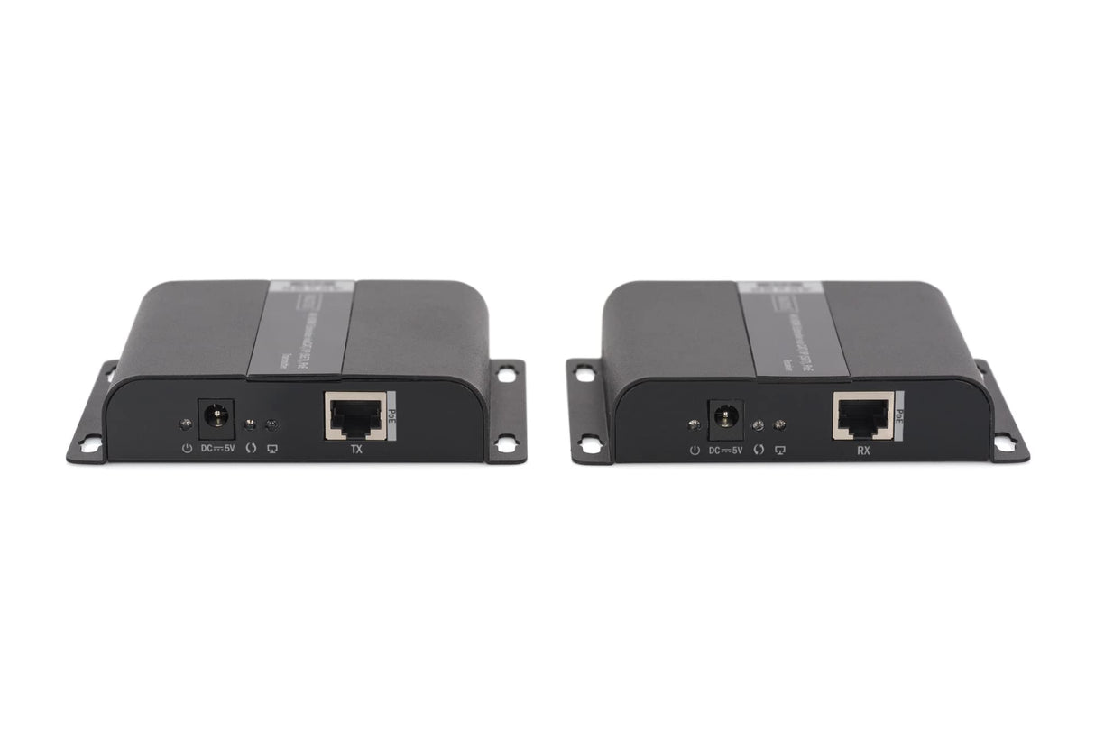 DIGITUS DS-55124 Extensor HDMI - Divisor HDMI - UHD 4K 30 Hz - 120 m a través de cable LAN - Ilimitado a través de Ethernet (IP-capaz) - Set: Transmisor y Receptor - Loop-Out, infrarrojos IR, PoE