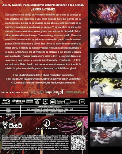 Tokyo Ghoul Serie Completa + Ova Jack + Ova Pinto [Bluray]