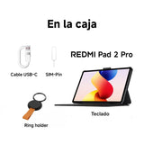 XIAOMI Redmi Pad 2 Pro + Teclado - Tablet de 12.1" 2.5K (Snapdragon 7s Gen 4, 6GB de RAM, 128GB de ROM, WiFi 6 + Bluetooth 5.3, Batería de 12000 mAh, Cargador no Incluido), Gris (Versión ES)