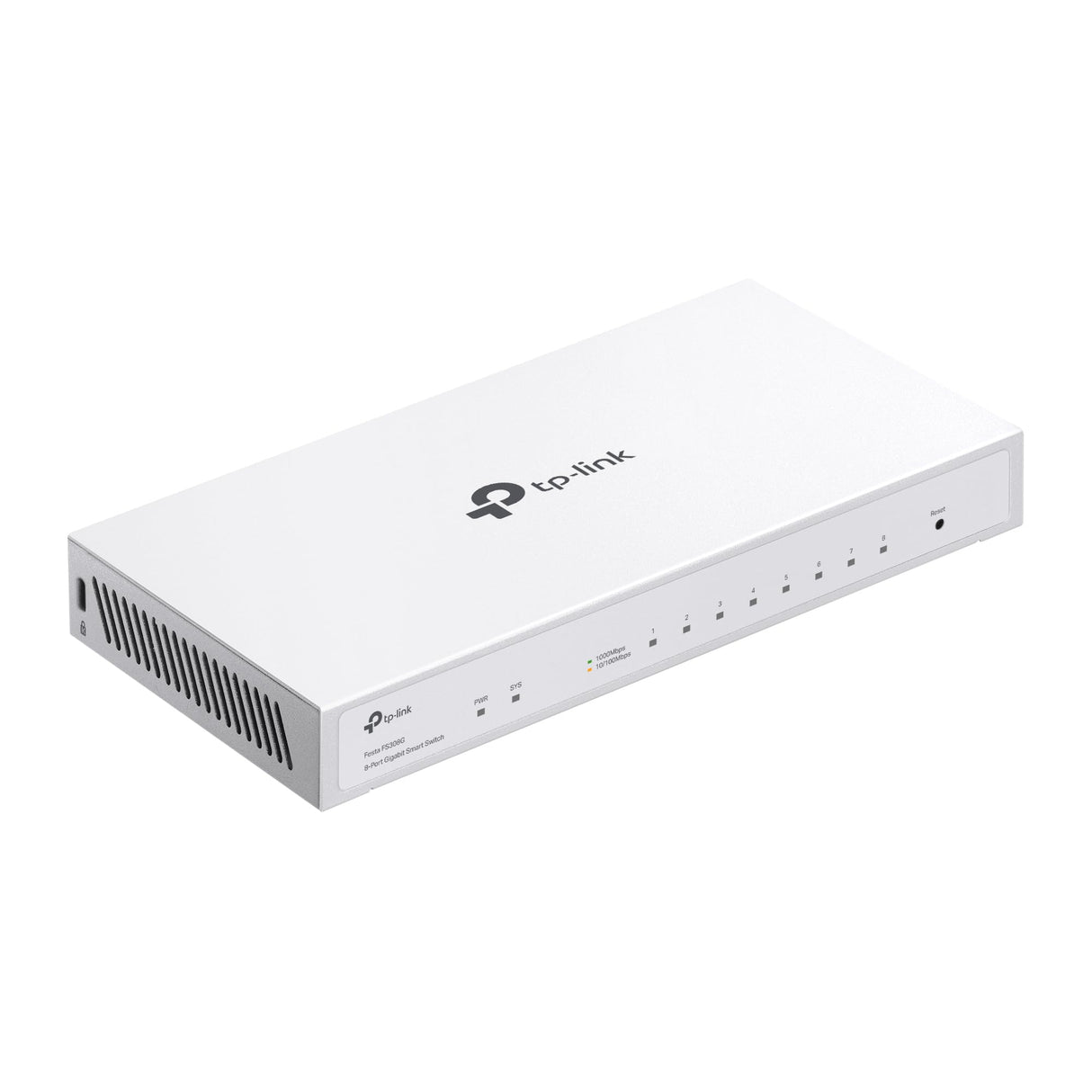 TP-Link Festa FS308G Switch Inteligente Gigabit de 8 Puertos, Gestión en la Nube, Operación Silenciosa, Optimo para PYMEs y Oficinas, Optimización de Red, QoS Avanzado