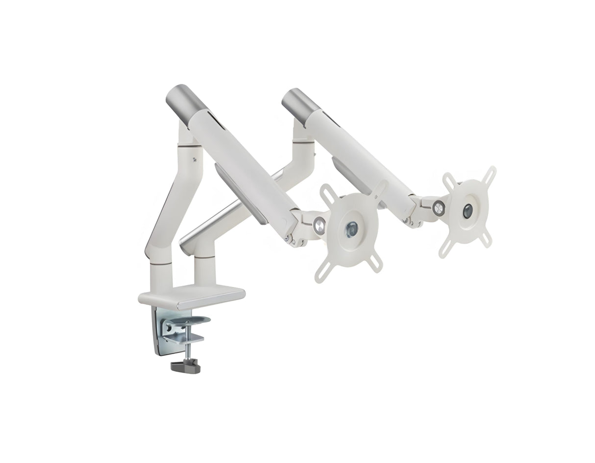 Doble Brazo, Soporte de Muelle para Escritorio, Muelle Mecánico, Estándar VESA, 17-32 Pulgadas, Función de Inclinación, Rotación del Brazo de 180°, HDWR SolidHand-BS02