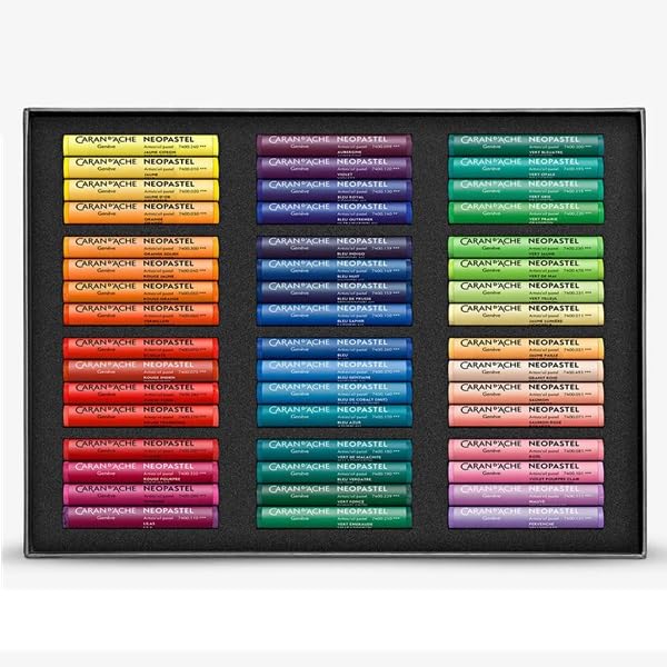 Caran Dache - Caja de cartón con 96 colores surtidos