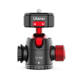 Cabezal Giratorio Ulanzi U-100 con rótula y Soporte Cold Shoe-Mount
