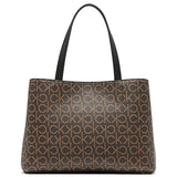 Calvin Klein Bolsa de Triple Compartimento Adeline para Mujer, Marrón/Caqui/Negro, Talla de un Talla