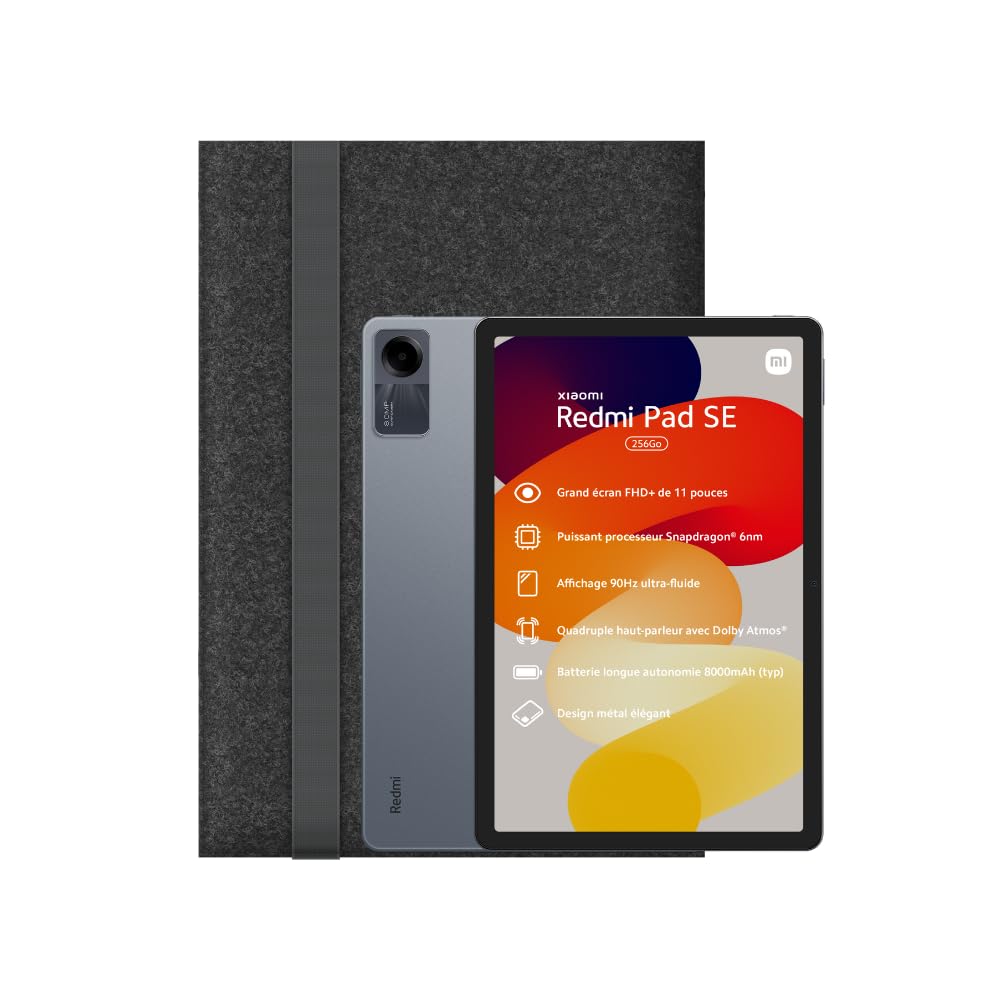 Xiaomi Redmi Pad SE 8+256GB WiFi + Funda Protectora - Tableta de Rendimiento, Gran Almacenamiento, Ideal para Multimedia - Gris Grafito