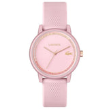 Lacoste Reloj Analógico de Cuarzo para Mujer Colección LACOSTE.12.12 GO con Correa de Silicona Rosa - 2001289