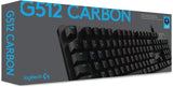 Logitech G512 Teclado Gaming Mecánico, RGB LIGHTSYNC, Teclas retroiluminadas, GX-Táctil Marrón, Aleación de Aluminio, Teclas F Personalizables, Paso de USB, Disposición QWERTY ES - Carbón/Negro