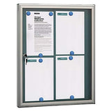 Arregui PAN72 Panel de Anuncios de Aluminio y metacrilato para 4 Hojas DIN A4, Plata