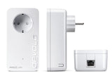 Devolo Magic 2 LAN Starter Kit, Adaptador LAN Powerline, hasta 2.400 Mbps, 1x conexión Gigabit LAN, optimo para Juegos, Blanco