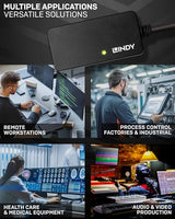 Lindy 43159 Cable Extensor USB 3.0 con concentrador de 3 Puertos, 10 Metros, 5 Gbps