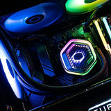 Cooler Master MasterLiquid Atmos 360 Black Refrigeración Líquida para CPU – Refrigeración Líquida AIO, Bomba Doble Cámara, Ventiladores SickleFlow 120 Edge Preinstalados, ARGB Gen 2, LGA1700 y AM5