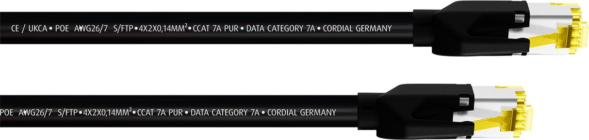 CORDIAL - Cable de red Cat7A RJ45 20 m, conectores HIROSE - ECL CSE20HH7A-PUR