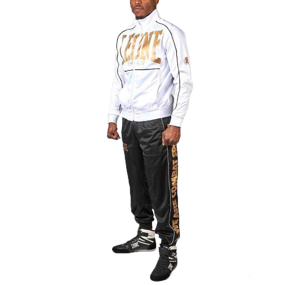 LEONE 1947 Tuta Chándal Premium, Color Blanco, XXS Unisex Adulto