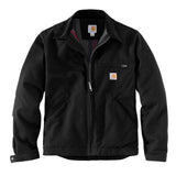 Carhartt, Hombre, Detroit Chaqueta En Lona De Algodón Con Forro Cálido, Ajuste Ligeramente Holgado, Negro, L
