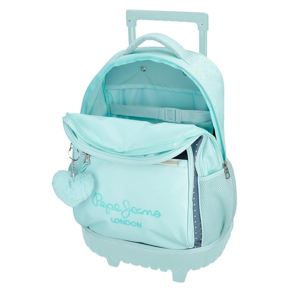Pepe Jeans Dalma Mochila Compact 2 Ruedas Azul 32x43x21 cms Poliéster by Joumma Bags