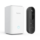 Reolink 2K Timbre Inalámbrico con Cámara, 2,4/5G WiFi Timbre a Batería, Visión 150°x150°, Alimentación por Batería/Cable, Detector de Personas/vehículos/Paquetes, Sin Cuotas, Home Hub Incluido