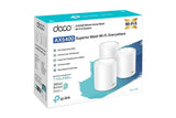 TP-Link Deco X60(3-Pack) V3.20- Sistema Wi-Fi 6 Mesh AI AX5400,Cobertura WiFi de 650 m2, 2xPuerto Gigabit, Fácil Instalación, Control Parental,WPA3, Compatible con Routers de Fibra