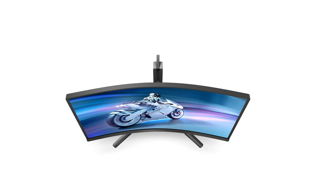 Philips 27M2C5500W Monitor 27 Pulgadas QHD Curvo, 240Hz, Fast VA, 0.5 ms MPRT, Adaptive Sync., HDR400, FreeSync Premium Pro, Altura Ajustable (2560x1440, 2X HDMI 2.0, DP 2X 1.4, USB-Hub), Gris Oscuro