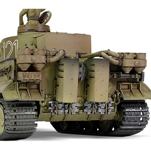 Forces of Valor Waltersons MP-912042D - Campaña Tiger I Tunisia a Escala 1:32 (Modelo de producción Inicial) Heavy King Tank de Metal Fundido a presión, Coleccionable Militar, Amarillo del Desierto