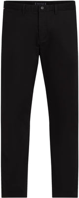 Tommy Hilfiger Chino Hombre Denton Chino Satin Straight Fit, Negro (Black), 31W/32L