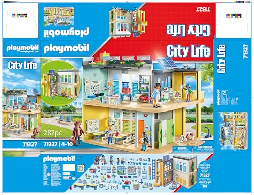 PLAYMOBIL City Life 71327 Colegio, Edificio Escolar sin barreras con Ascensor, Juguetes para niños a Partir de 4 años