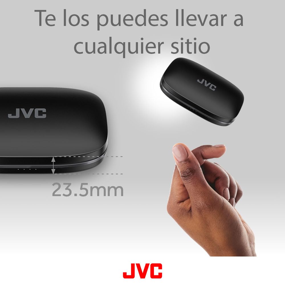 JVC Auriculares Inalámbricos Deportivos 38h de Batería, Sonido, Oido Abierto, Resistentes al Agua IPX4, Doble Micro, Ideales para el Deporte, Cascos para Correr