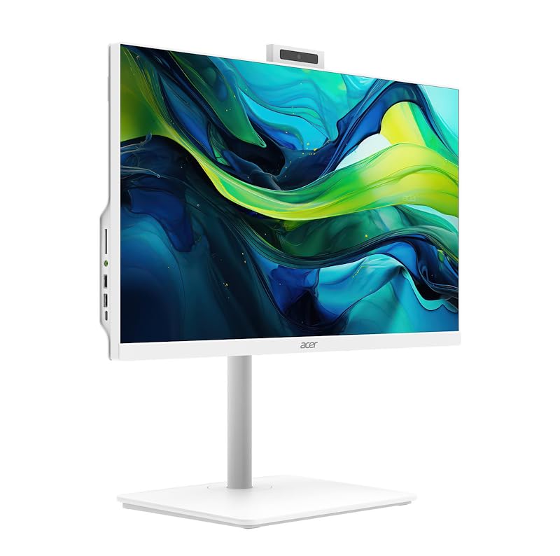 Acer All in One Aspire C27-1E13U7UNH PC 27" (Intel Core i7 1355U, 32 GB RAM DDR4, 1024 GB RAM SSD, Windows 11 Home, Intel Iris Xe Graphics) Color Blanco