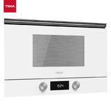 Teka ML 8220 BIS L - Urban Colors Edition Microondas de Integración con Base Cerámica, Panel de Mandos de Cristal Electrónicos, Color Cristal Blanco