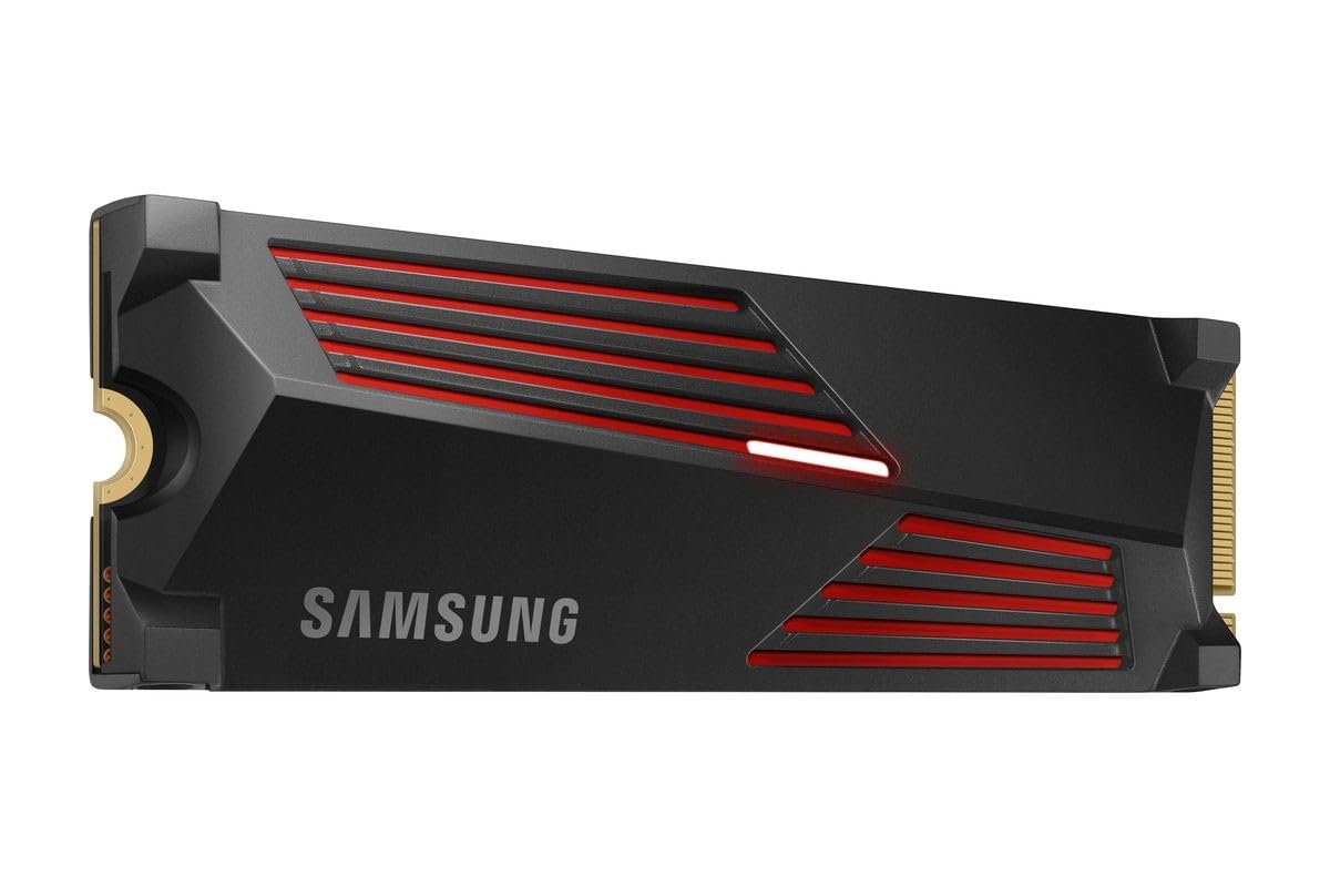 Samsung 990 PRO con disipador 4TB hasta 7.450MB/s PCIe 4.0 NVMe M.2 (2280) SSD interno (MZ-V9P4T0CW)