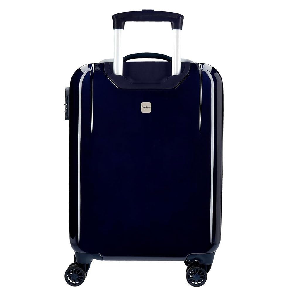 Pepe Jeans Digital Maleta de cabina Blanco 40x55x20 cms Rígida ABS Cierre TSA integrado 38,4 2 kgs 4 Ruedas dobles Equipaje de Mano