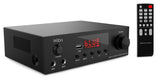 Wiibo AMP 100 - Amplificador HiFi - Conexión Bluetooth - Entrada USB - Respuesta Lineal - Potencia 50W + 50W - 2 Entradas de Micrófono - Pantalla LED - Mando a Distancia - Equipo de Sonido