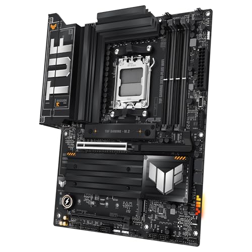 ASUS TUF Gaming X870-PLUS WiFi - Placa Base AMD ATX, 16+2+1(80A) etapas de Potencia, DDR5, PCIe 5.0 Compatible con GPU de última generación, 4X M.2, WiFi 7, USB4, USB 20 Gbps con PD Fast Charge