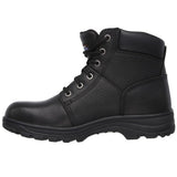 Skechers Workshire, Botas para Hombre, Black Embossed Leather, 43 EU