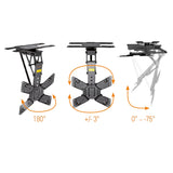 Mywall HL46ML - Soporte de Techo para televisores motorizados y Plegables (23-65 Pulgadas, Carga de hasta 30 kg, con función giratoria de 180°)