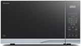 SHARP YC-PC322AE-S Microondas con grill y aire caliente (1000 W, 32 L, 10 niveles de potencia, función eco, función descongelador), color plateado y negro